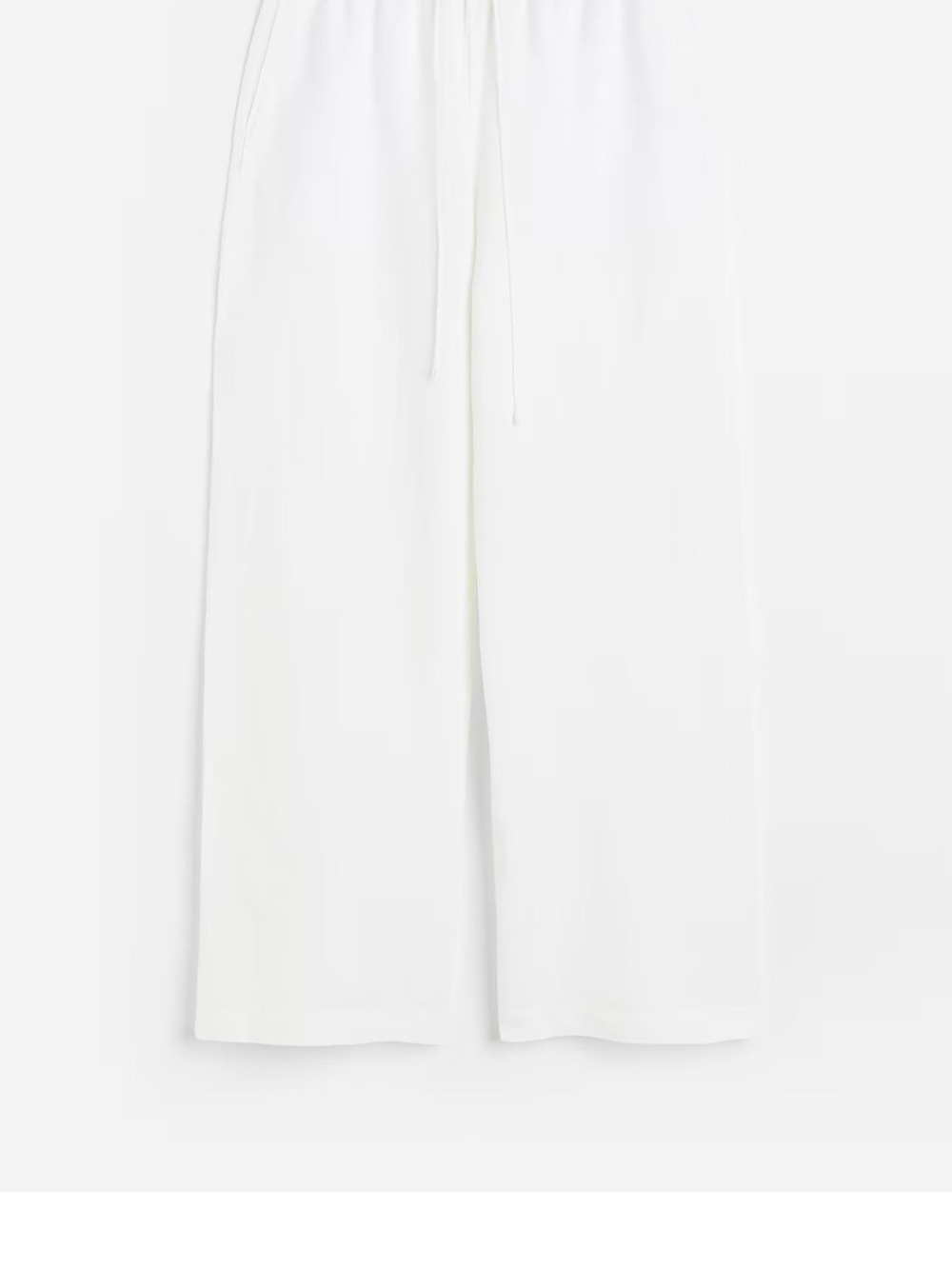 H&M White Linen blend Pants